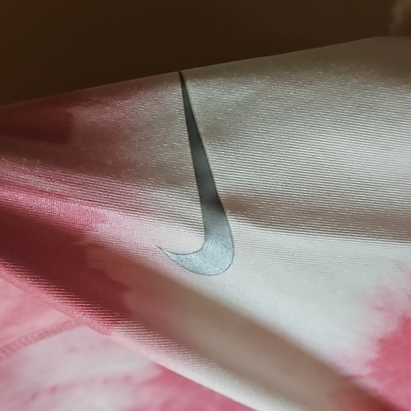 Nike Pro Combat Pink and White Fitted Athletic Shirt - Picture 3 of 3